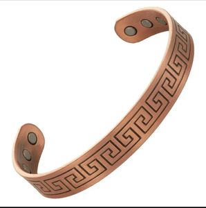 Unisex <b>Copper</b> Cuff <b>Bracelet</b> Hammered Vintage Gold Plated Wedding Artisan - Product Image 2
