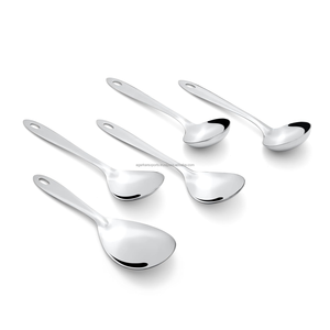 Stainless Steel Serving Spoon Mirror Finish Long Handle Premium Kitchen <b>Tool</b> Supplier Export Wholesale - Product Image 5