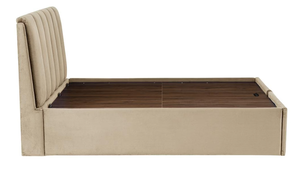 Modern Upholstered <b>Storage</b> <b>Bed</b> Frame <b>Queen</b> Size Fabric Headboard Soft <b>Bed</b> <b>with</b> Built <b>Storage</b> for Bedroom - Product Image 5
