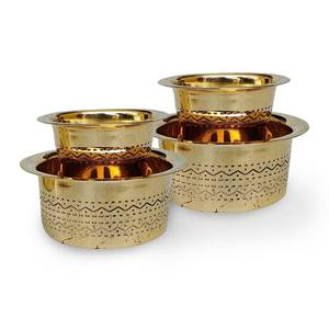 Juego de Dabara Tradicional de Latón de Dos Niveles, Desmontable, con 2 Compartimentos de 0-1L, Utensilios de Cocina Portátiles para Adolescentes y Adultos, Materiales Seguros - Product Image 5