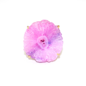 Fashion Design Natural Pink Solar <b>Quartz</b> Gemstone Fancy Shape 18K Gold Plated Designer <b>Ring</b> Jewelry For Women Girls Wholesale - Product Image 1