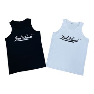 Vail Threads Men's <b>Tank</b> <b>Tops</b> Crew Neck <b>Knitted</b> 100% Cotton Breathable Eco-Friendly Casual Wear White <b>Black</b> - Product Image 1