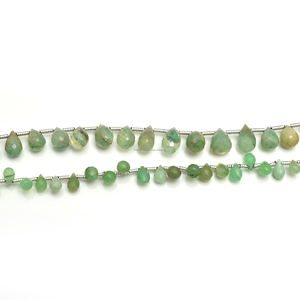 La mayoría de las ventas 5x3mm-9x6mm 4 pulgadas verde Natural crisoprasa piedra preciosa facetada forma de lágrima calidad Premium hebra de piedras preciosas - Product Image 3