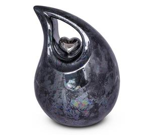 Urnas de Cremación para Adultos con Acabado Verde Antiguo en Forma de Lágrima con Corazón para Cenizas Funerarias, 200 Pulgadas Cúbicas, Ecológicas y Duraderas - Product Image 6