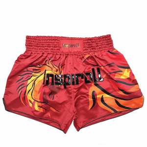 กางเกงมวยไทยสั่งทำพร้อมโลโก้สำหรับสโมสร - ระบายอากาศได้ดี แห้งเร็ว เหมาะสำหรับผู้ใหญ่ทั้งชายและหญิง ใช้สำหรับชกมวยและศิลปะการต่อสู้ - Product Image 1