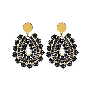 ต่างหูทำมือประดับลูกปัดคริสตัลแก้วรูปหยดน้ำจาก MD HANDICRAFTS - Product Image 1