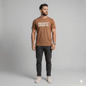 เสื้อยืดผู้ชายคอตตอน 100% พิมพ์โลโก้ตามสั่ง สไตล์วินเทจ ทรงโอเวอร์ไซส์ แขนสั้น คอกลม สตรีทแวร์ ฮิปฮอป ดีไซน์ถัก - Product Image 1