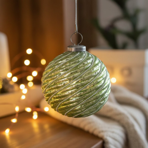 VIXM-14052 2019 ลูกบอลแก้วตกแต่งต้นคริสต์มาสสีเขียวอ่อน ขายดี สำหรับตกแต่งเทศกาลวันหยุดอย่างหรูหรา - Product Image 2