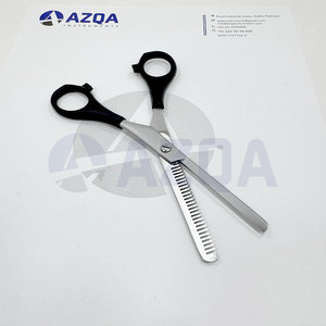 Tijeras profesionales de acero inoxidable para entresacar el cabello, para diestros, con mango de plástico y punta roma, para mezclar y texturizar el cabello en salones de belleza. - Product Image 4