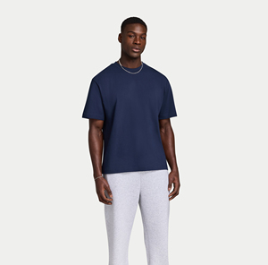 T-shirts à manches courtes respirants et écologiques pour hommes, pour jeunes et adultes, mode décontractée, séchage rapide, coupe régulière, mélange polyester/coton - Product Image 3