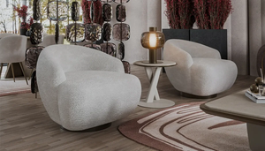 Ensemble de canapés modernes en teck massif courbé, luxe, 3 places, fauteuils d'appoint, table basse centrale pour salon - Product Image 3