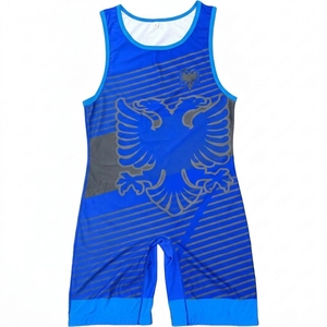 Uniforme de artes marciales personalizado de poliéster elástico en 4 direcciones para hombre, traje de lucha libre, singlet de lucha libre para adultos, ropa de artes marciales. - Product Image 6