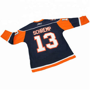 Maillot de hockey sur glace pour homme avec logo brodé New York, en tissu sergé, personnalisable avec le nom de l'équipe, à prix compétitif - Product Image 6