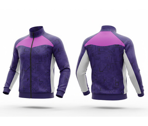 Custom Printed Full Zip Sports Training Jacket Running and Fitness Wear Warm Breathable Quick Dry | Sizes Men Women Youth - Product Image 2
