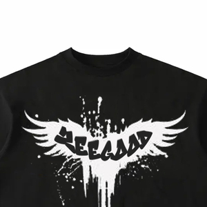 Camiseta de Manga Corta con Cuello en V Extra Grande para Hombre, Personalizada al por Mayor, con Estampado de Esqueleto, Estilo Urbano - Product Image 6