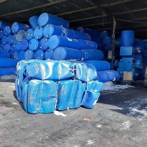 Déchets de fûts en plastique HDPE de qualité supérieure, barils bleus propres et triés, pour les usines de recyclage et l'industrie de retraitement. - Product Image 6