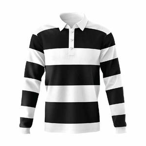 Camiseta de Rugby Clásica para Hombre, Manga Larga, Sólida, de Poliéster Tejido, con Logotipo Personalizado, para Entrenamiento Deportivo, Uso Casual, Transpirable y de Secado Rápido - Product Image 3