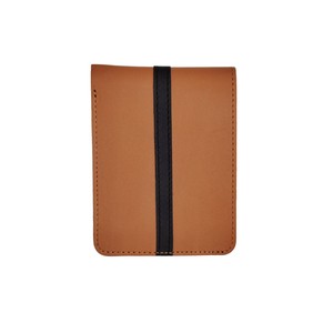 <b>Mens</b> Designer Bifold <b>Black</b> Leather <b>Wallet</b> with Red and White Racing Stripes and Interior ID Window <b>for</b> Credit Cards and Cash - Product Image 6