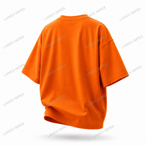 T-shirt graphique personnalisé Halloween, impression 3D en relief, motif visage de citrouille, orange, coton oversize pour hommes et femmes, streetwear décontracté - Product Image 3