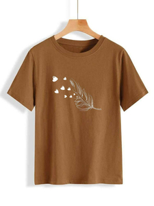 Women Summer Printed T Shirt Casual Breathable Cotton Tops Short Sleeve Lightweight Comfortable Female Wear - Product Image 3