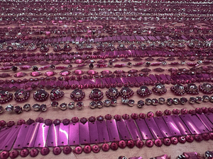 Nouveau design 2026 – Tissu en dentelle rose fuchsia pour mariage, fabriqué à la main, sur mesure, par un fabricant de dentelle - Product Image 3