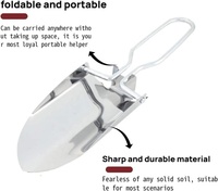 Mini pelle pliante multi-usage, outil de camping, pelle de survie pour la chasse, la randonnée, le jardinage, le creusement, avec pochette de rangement
