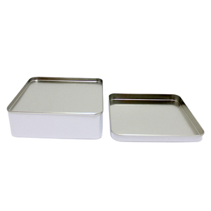 Emballage en fer blanc personnalisé en usine boîte métallique carrée conteneur blanc vide stockage boîte en fer blanc de qualité alimentaire - Product Image 6