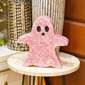 รูปปั้นผีฮาโลวีนน่ารัก งานฝังเปลือกหอยมุก โมเสกเปลือกหอย ขายส่ง - Product Image 1