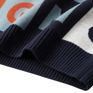 Knitwear Manufacturer Custom logo Kjacquard Letter <b>Pullover</b> Sweater Men Crewneck Long Sleeve <b>Jumper</b> Winter Knitted Men's Sweater - Product Image 5