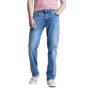 Jean en denim slim droit pour homme, style streetwear, éco-responsable, blanc délavé, prix de gros abordable - Product Image 1