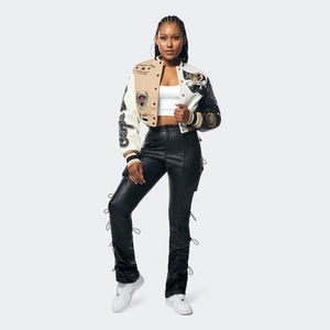 Customized Women's Custom Embroidery Varsity Jacket Waterproof <b>Patch</b> Chenille Embroidery Work And All Size Available - Product Image 2