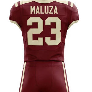 Conjunto de Uniforme de Fútbol Americano Sublimado Personalizado, Tela de Grado Profesional, Jersey de Manga Corta y Pantalones de Alta Calidad al por Mayor - Product Image 4