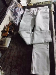 Pantalon blanc en cuir véritable pour homme - Product Image 5