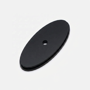 Poignée de tiroir ovale classique en laiton, design moderne, durable, finition noire mate, quincaillerie pour porte de placard de cuisine - Product Image 1