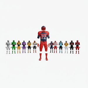 Soft Comfortable Training American Football Uniform Jersey Pants <b>Set</b> Mesh Panel Teamwear Competition Custom Printed Sublimation - Product Image 1
