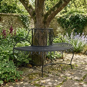 Luxury Classic European Wrought Iron Hand Forged Artistic <b>Metal</b> Seating Powder Coated Outdoor 2-Seater <b>Garden</b> Park <b>Bench</b> - Product Image 3