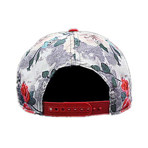 Casquette Snapback OEM à imprimé floral, 6 panneaux, réglable, style urbain, printemps-été, décontractée, visière verte, casquette de baseball en vente en ligne - Product Image 3
