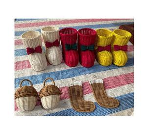 Paniers de rangement traditionnels en rotin marron du Vietnam avec matériau en rotin naturel Home Party Wedding Craft House Basket avec poignée - Product Image 5