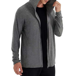 Sweat à capuche zippé intégral pour homme, collection Printemps Extérieur 2026, nouveau design, marque privée, teinture unie, confortable, décontracté, couleur personnalisable - Product Image 1