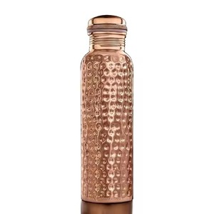 Traditional Style Copper <b>Water</b> Bottle Pure Drinking <b>Container</b> for Gym Office Travel Wellness Use - Product Image 2