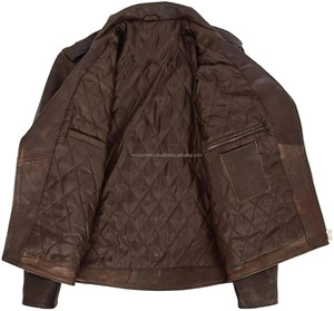 Chaqueta de Motocicleta de Cuero Genuino con Logotipo Personalizado, Talla Grande, para Hombre, Nueva, Juvenil, de Felpa, Invierno, Estilo Casual, Impermeable y Transpirable - Product Image 2