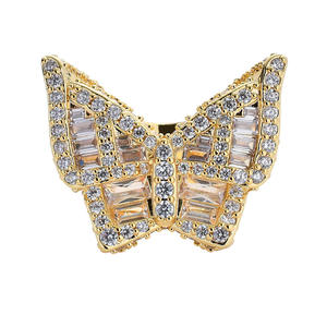 Best Quality Geometric <b>Cocktail</b> <b>Ring</b> Women's <b>Gold</b> Plated Cubic Zirconia Emerald Cut Pave Setting Glam Party Wedding Jewelry - Product Image 3