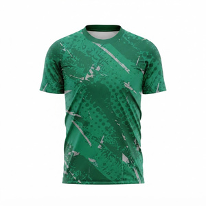 เสื้อฟุตบอลคอกลมแขนสั้นสำหรับผู้ชาย ลายจุดพิมพ์แบบ Sublimation ผ้าโพลีเอสเตอร์ 100% ระบายเหงื่อได้ดี ทรงแอธเลติก เหมาะกับทุกฤดูกาล - Product Image 4