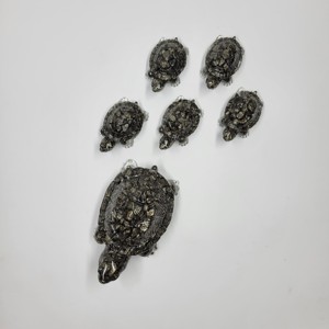 Best Selling Abundance Generator Wealth Figurine <b>Orgonite</b> Natural Pyrite Turtle Fengshui Wealth Prosperity Decoration Portable - Product Image 6