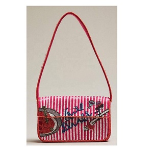 New Arrival Glass Beaded <b>Shoulder</b> Bag Single <b>Strap</b> Bag for Women Carry to Phone Key Card & Makeup Accessories <b>Shoulder</b> Bag - Product Image 5