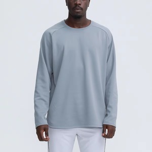 <b>Men</b> Long Sleeve T <b>Shirt</b> 100% Cotton Crew Neck Regular Fit Solid Blank Tee Breathable Casual Wear - Product Image 2