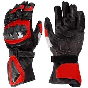 Premium Quality Unisex Full-Finger <b>Touch</b> Screen Driving Motorbike <b>Gloves</b> Breathable Leather Hook Loop Closure Sports Racing - Product Image 4
