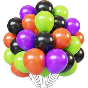 Palloncini in lattice Harley Davidson da 12 pollici, confezione da 60 in nero, arancione, verde, viola e 1 nastro per decorazioni di Halloween, compleanno e laurea - Product Image 2