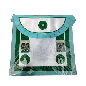 Delantales de Cuero Masónicos Premium Hechos a Mano con Bordado, Ajustables, Diseño Ceremonial Distintivo, con Pin de Seguridad, Lavables - Product Image 3