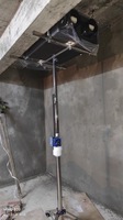 Ascenseur central d'installation de conduit d'air 4m support d'outil d'armoire murale élingue de câble métallique nouveau palan électrique de capacité de charge de 100kg